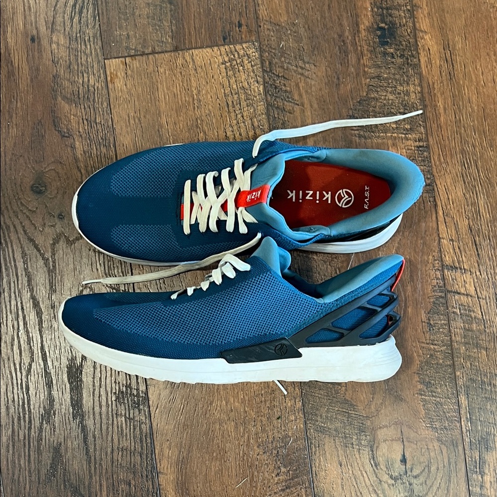 Kizik hands free slip on shoes - blue, white, red, black
